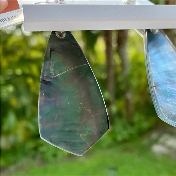 Kendra Scott Adolin Black Mother of Pearl Earrings - Picture 8 of 12